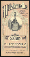 83822 SOPRON SZÁMOLÓ CÉDULA 1910-20. Cca. Régi Reklám Grafika , Hillebrandin / SOPRON COUNTING CARD Ca 1910-20 Vintage A - Zonder Classificatie