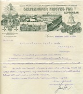 82780 SOPRON 1922. Seltenhoffer Frigyes és Fiai, Legelső Magyar Tűzoltószer Gyár, Dekoratív Fejléces, Céges Levél / SOPR - Unclassified