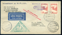 89515 1931.Zeppelin Izlandi útja (Islandfahrt) Levél Repülő 2P*2 Bérmentesítéssel Reykjavikba / Zeppelin Flight To Icela - Used Stamps