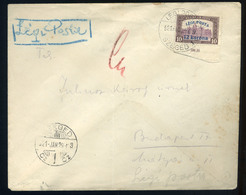 89674 SZEGED (!) 1921.01.29.Légi Levél Budapestre Küldve , Téves Bélyegző Beállítással (február Január Helyett). Ismert  - Used Stamps