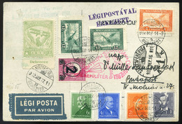 89624 1932 Giustizia Per L'Ungheria Alkalmi Légi Levelezőlap Székesfehérvár-Budapest / Special Airmail Card Székesfehérv - Used Stamps