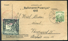 89583 1926.  Przemysl Ballonposta Emlékrepülés Levelezőlap , Felsőgöd / Przemysl Memorial Balloon Flight Postcard - Used Stamps