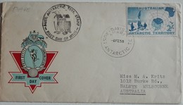AAT FDC DAVIS BASE Dated 6 Feb 58  On Blue And White 2/- Value, Issued March 27th 1957 - FDC