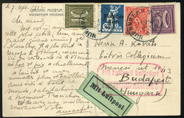 GERMANY 1923 Inflation  Airmail Card Sent To Budapest - Brieven En Documenten