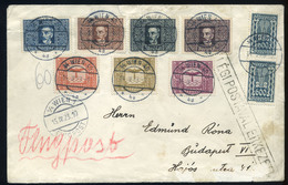 AUSTRIA 1923.04.15. Decorative Air Mail Sent To Budapest - Brieven En Documenten