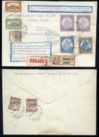 89718 BUDAPEST 1923 (9.dsz). Expressz-ajánlott Légi Levél  Madonna-Parlament Bérmentesítéssel Bécsbe Küldve. Junkers Els - Used Stamps