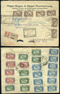 89728 BUDAPEST 1924 (14.dsz). Ajánlott Céges Levél Ikarusz Bélyegekkel,Budapest-Beograd Légi írányító Bélyegzéssel Belgr - Used Stamps