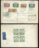 89723 BUDAPEST 1924 (13.dsz). Ajánlott Levél Madonna- Ikarusz-Parlament Bélyegekkel,Budapest-Paris Légi Irányító Bélyegz - Used Stamps