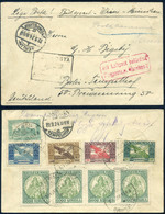 89550 BUDAPEST 1924.Légi Levél Berlinbe Küldve, A Budapest-Wien München Légi útvonalon, Szép Bérmentesítéssel, Ritka! - Used Stamps