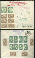 89729 BUDAPEST 1924. Ajánlott Légi Levél Braunschweigbe Küldve, A Wien-München Légi úton, Dekoratív Bérmentesítéssel - Used Stamps