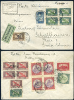 89558 BUDAPEST 1924. Légi Levél Svájcba Küldve , Ikarusz-Madonna-Parlament Bérmentesítéssel, Budapest-München Légi Irány - Used Stamps