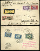 89711 1926.Ajánlott Légi Levél Ikarusz Bérmentesítéssel Budapest-Wien Irányító Bélyegzéssel Berlinbe Küldve - Used Stamps