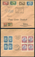 89555 1924. Ajánlott Légi Levél, Dekoratív Madonna-Ikarusz Bérmentesítéssel Bécsbe Küldve - Used Stamps