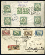 89713 1924. Ajánlott Légi Levél Budapest-Wien-München Légi útvonalon Frankfurtba Küldve - Used Stamps