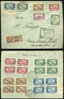 89727 BUDAPEST 1924. Ajánlott Légi Levél Párizsba Küldve, Légi Irányító Bélyegzéssel, Dekoratív Vegyes Bérmentesítéssel - Used Stamps