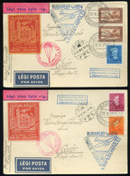 89735 1932. Endresz Aviatikai Kiállítás, 5 Db Különféle Alkalmi Légi Levelezőlap , Ritka Tétel! - Used Stamps