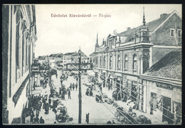 90122 KISVÁRDA 1910. Cca. Fő Utca, Piac,  Régi Képeslap - Hungary