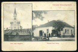 90063 BIHARPÜSPÖKI / Episcopia Bihor, Pontelli Emil üzlete; Saját Kiadása, Régi Képeslap - Hungary