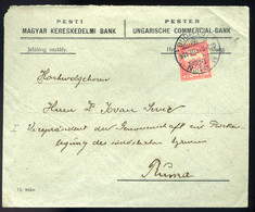 90006 BUDAPEST 1914. Banklevél, Céglyukasztásos Bélyeggel - Used Stamps