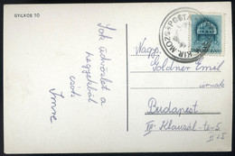 90004 1941. Képeslap M.kir.Mozgóposta Bélyegzéssel Budapestre - Used Stamps