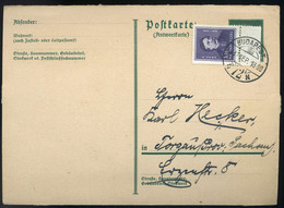 90007 1932. Német Díjjegyes Válaszlap , Arcképek 32f-rel Visszaküldve - Lettres & Documents