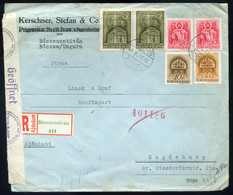 90022 BÁCSSZENTIVÁN 1944. Cenzúrázott, Ajánlott Levél Magdeburgba Küldve - Used Stamps