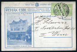 90168 TRENCSÉN 1917. Rehák Emil  Fűszer,csemege Régi Képeslap  /  TRENCSÉN 1917 Rehák Emil Groceries Vintage Picture Pos - Hongarije