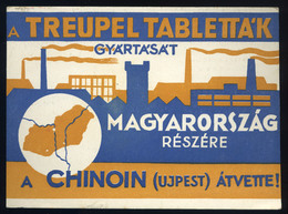 90439 BUDAPEST 1932. Chinoin, Francotyp Reklám Levelezőlap - Gebruikt