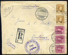 LUXEMBOURG 1917. Recommended, Censored Letter Sent To Hungary - Andere & Zonder Classificatie