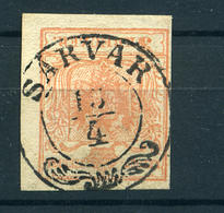 90340 SÁRVÁR 1850. 3kr  Szép Bélyegzés - Used Stamps