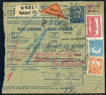 90468 BUDAPEST 1927. Utánvételes Csomagszállító Győrasszonyfáról Visszaküldve - Used Stamps