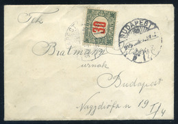 90466 BUDAPEST 1919. Helyi Levél 30f Portózással - Used Stamps