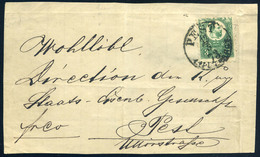 90463 PEST 1873. Helyi Levél Előoldal, Réznyomat 3 Kr-ral, Szép. - Oblitérés