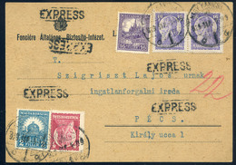 90483 NAGYKANIZSA 1929. Expressz, Levlap Szent István-Pf Bérmentesítéssel Pécsre Küldve - Used Stamps