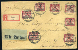 GERMANY DANZIG 1923 Infla. Airmail Letter To Austria - Covers & Documents