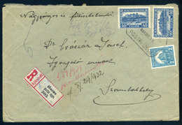 90527 GECSE 1931. Ajánlott Levél Postaügynökségi Bélyegzéssel Szombathelyre  /  GECSE 1931 Reg. Letter Postal Agency Pmk - Used Stamps