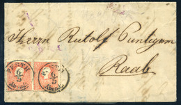 90535 PESTH 1859. Levél 2*5Kr I. Bérmentesítéssel Győrbe Küldve  /  PESTH 1859 Letter 2*5kr I. Frank. To Győr - Brieven En Documenten