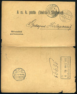 90536 SÁTORALJAÚJHELY 1900. Visszajelentés Hírlap Hiányról, Régi Postai Dokumentum  /  SÁTORALJAÚJHELY 1900 Report About - Used Stamps