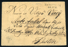 90538 TEMESVÁR 1844. Szép Levél, Tartalommal Pestre Küldve  /  TEMESVÁR 1844 Nice Letter, Cont. To Pest - Used Stamps