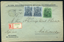 90544 BEREGSZÁSZ 1938. Ajánlott Levél Visszatért Bélyegzéssel Mátészalkára Küldve  /  BEREGSZÁSZ 1938 Reg. Letter Milita - Gebruikt