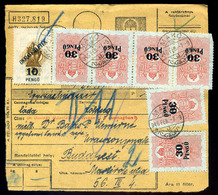 61347 MAKÓ 1946. Inflációs Bérmentesítésű Csomagszállító Budapestre Küldve  /  MAKÓ 1946 Infla Franking Parcel Postcard  - Used Stamps