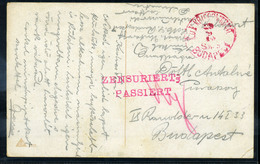 90618 I.VH Haditengerészet 1916. Képeslap, S.M.S. Budapest Bélyegzéssel  /  WW I Navy 1916 Vintage Picture Postcard S.M. - Covers & Documents