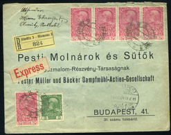 69211 AUSZTRIA 1914. Expressz Levél A Pesti Molnárok és Sűtők Társaságának Budapestre Küldve   /  AUSTRIA 1914 Express L - Brieven En Documenten