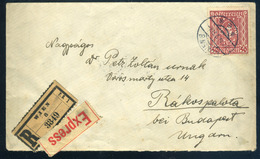 AUSTRIA 1922 Express-reg. Infla. Letter - Covers & Documents