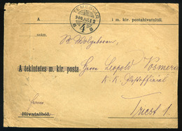 69180 TEMESVÁR 1900. Levél, ötszínű Turulos Bérmentesítéssel Trisetbe Küldve  /  TEMESVÁR 1900 Letter 5 Color Turul Fran - Gebruikt