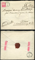 74993 RÓZSAHEGY 1879. Ajánlott, Tértivevényes Levél Bécsbe Küldve, Hátoldalon A Tértivevény Letépése Miatt, Töredékek. É - Used Stamps