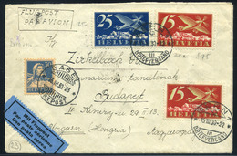SWITZERLAND 1930 Decorative Airmail To Budapest - Other & Unclassified