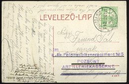 63882 1911. Képeslap, Esztergom-Almásfűzítő Mozgóposta Bélyegzéssel Pozsonyba  /  1911 Vintage Pic. P.card Esztergom-Alm - Gebruikt