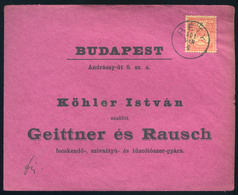 90749 RÉTY / Reci 1901. Szép Céges Levél, Ritka Egykörös Bélyegzéssel Budapestre Küldve  /  RÉTY 1901 Nice Corp. Letter  - Used Stamps