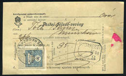 90751 BEREGSZÁSZ 1904. Feladó Vevény, Okmánybélyeggel, Budapest Gy. Bélyegzéssel  /  BEREGSZÁSZ 1904 Dispatch, Stamp Dut - Used Stamps